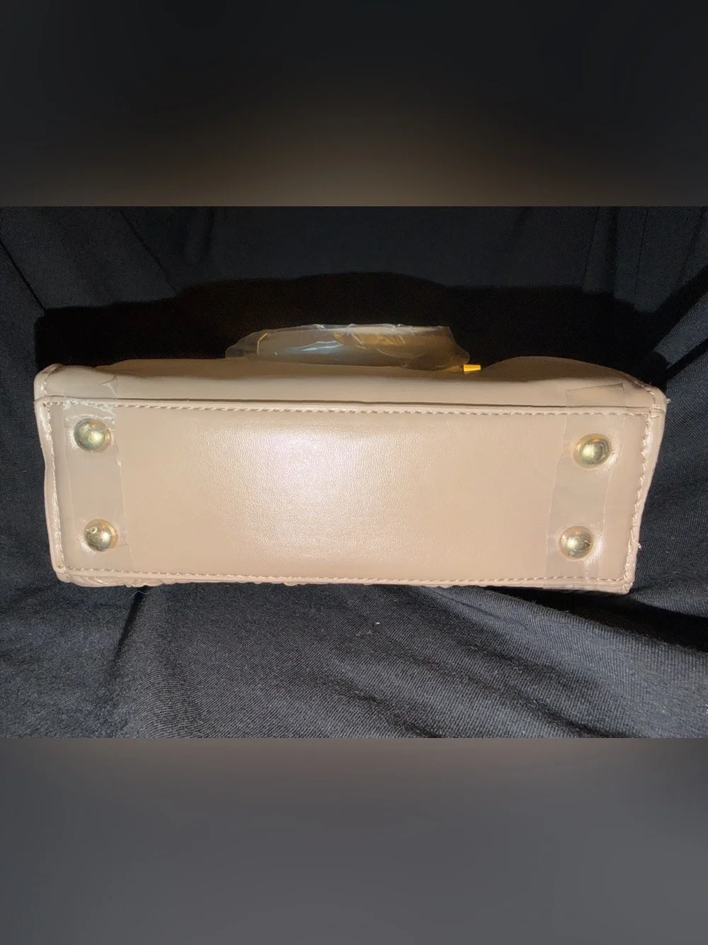 bebe Blush Textured Top-Handle Satchel with Card Holder LT Taupe